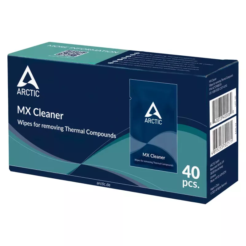 ARCTIC MX Cleaner - salvetes termiskās pastas noņemšanai (40 gab.)