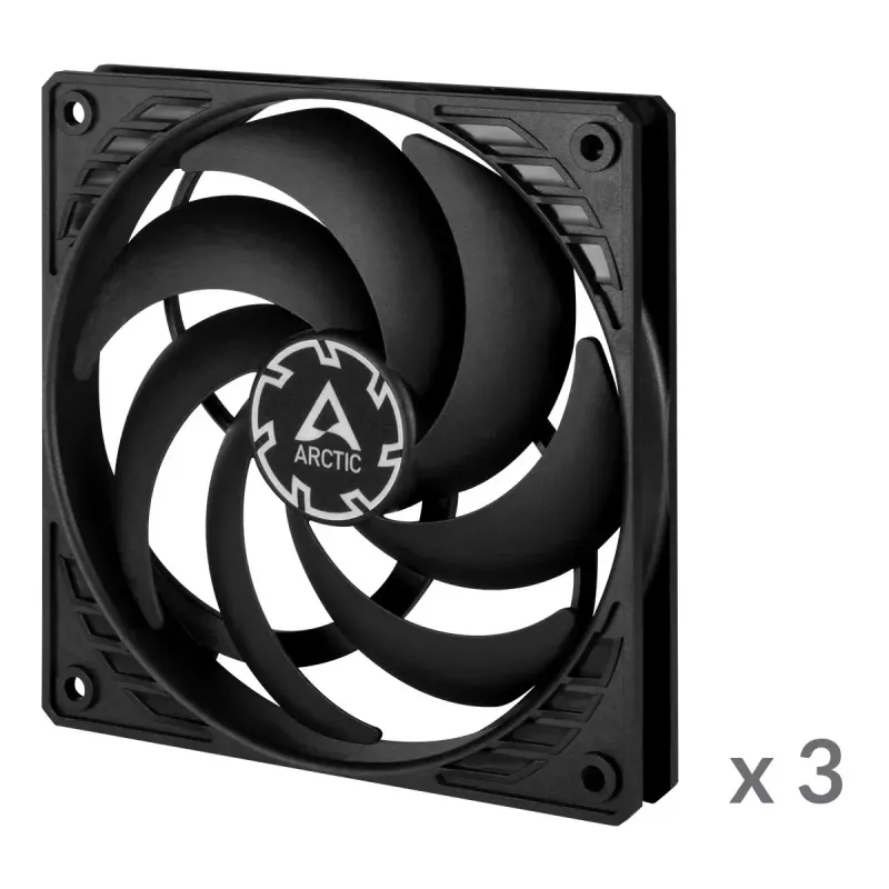 ARCTIC P12 Slim PWM PST Spiediena optimizēts 120 mm PWM ventilators ar integrētu Y-kabeli
