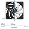 ARCTIC P12 Slim PWM PST Spiediena optimizēts 120 mm PWM ventilators ar integrētu Y-kabeli