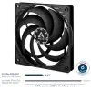 ARCTIC P12 Slim PWM PST Spiediena optimizēts 120 mm PWM ventilators ar integrētu Y-kabeli