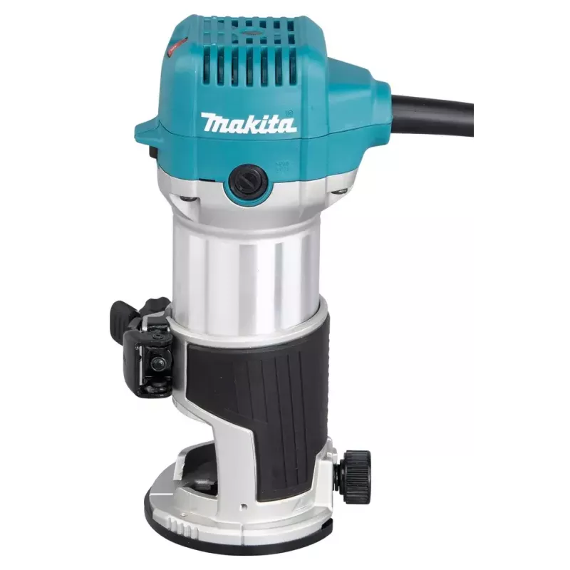 Frēze Makita RT0702CX2J — 710 W, 10 000–34 000 apgr./min., 8 mm spīļpatrona, 0–40 mm dziļums, 1,8 kg