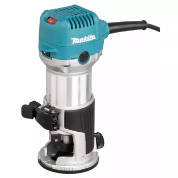Frēze Makita RT0702CX2J — 710 W, 10 000–34 000 apgr./min., 8 mm spīļpatrona, 0–40 mm dziļums, 1,8 kg