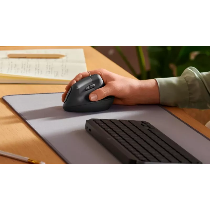 LOGITECH Lift vertikālā ergonomiskā pele - labā roka - bezvadu - grafīta melna