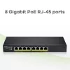 Zyxel GS1915-8EP pārvaldāms L2 Gigabit Ethernet (10/100/1000) Power over Ethernet (PoE) melns