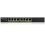 Zyxel GS1915-8EP pārvaldāms L2 Gigabit Ethernet (10/100/1000) Power over Ethernet (PoE) melns