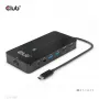 CLUB3D 7-in-1 Type-C centrmezgls ar 2x HDMI, 2x USB Gen1 Type-A, 1x RJ45, 1x 3.5mm Audio, 1x USB Gen1 Type-C 100W sieviešu ports