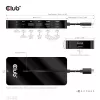 CLUB3D 7-in-1 Type-C centrmezgls ar 2x HDMI, 2x USB Gen1 Type-A, 1x RJ45, 1x 3.5mm Audio, 1x USB Gen1 Type-C 100W sieviešu ports