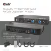 CLUB3D DisplayPort/HDMI KVM slēdzis diviem DisplayPort 4K 60Hz