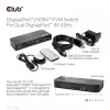 CLUB3D DisplayPort/HDMI KVM slēdzis diviem DisplayPort 4K 60Hz