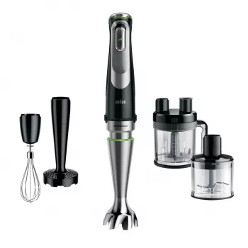 Braun MultiQuick 9 MQ 9195XLI 2 L Iegremdējamais blenderis 1200 W Melns, nerūsējošais tērauds