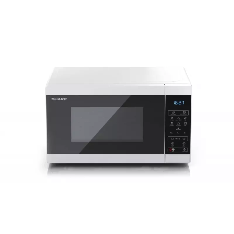 Sharp YC-MS02E-W mikroviļņu krāsns melna, balta Solo mikroviļņu krāsns Darba virsmas 20 L 800 W