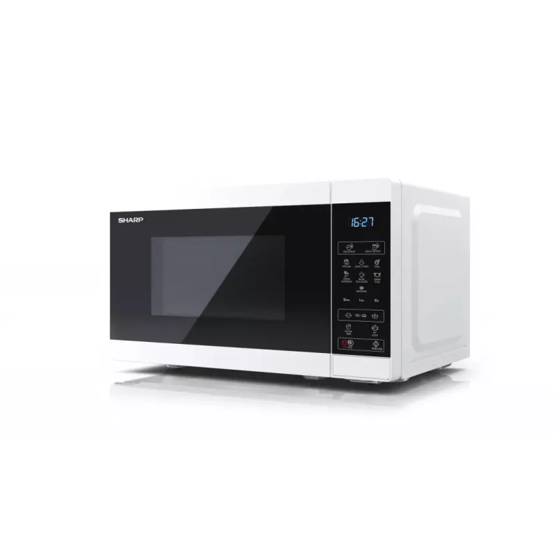 Sharp YC-MS02E-W mikroviļņu krāsns melna, balta Solo mikroviļņu krāsns Darba virsmas 20 L 800 W