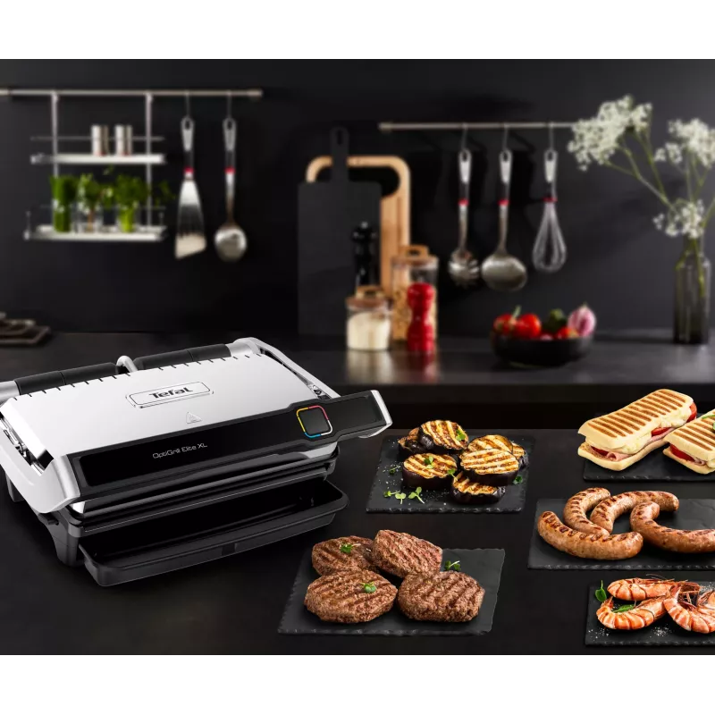 Kontakta grils Tefal OptiGrill Elite XL GC760D Nerūsējošais tērauds 2200W