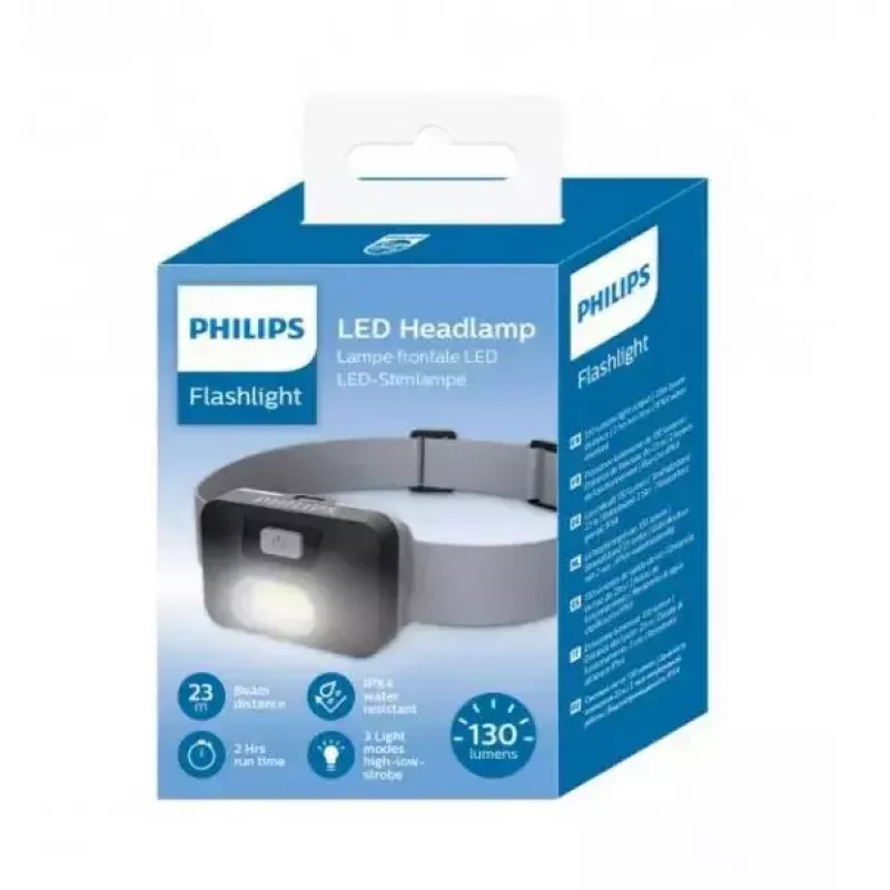 Galvas lukturis Philips SFL1000H/10 melns — LED, 100 lūmeni
