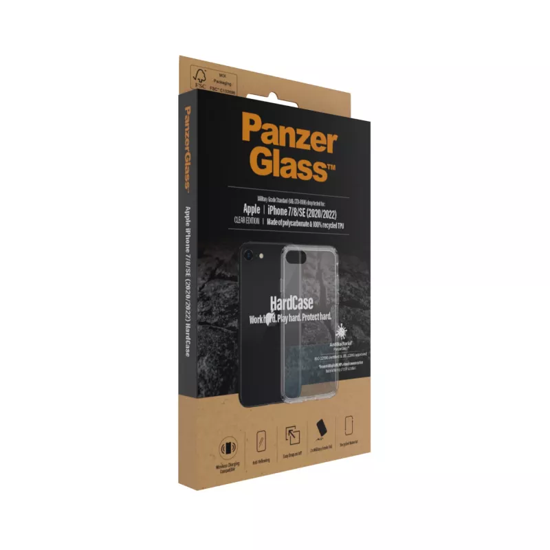 PanzerGlass ® HardCase iPhone SE (2020/2022) | 7 | 8, Cover, Apple, Apple - iPhone SE 2022, Apple - iPhone SE 2020, Transparent