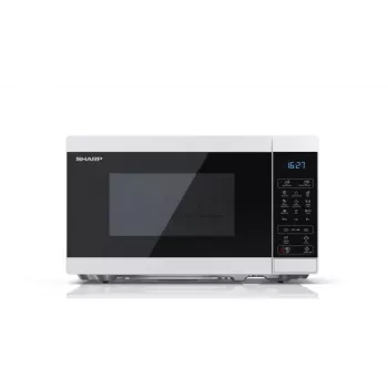 Sharp YC-MG02E-W mikroviļņu krāsns zila, balta, darba virsmas, 20 L, 800 W