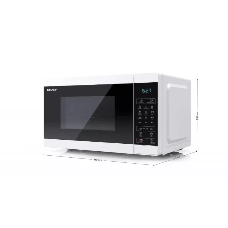 Sharp YC-MG02E-W mikroviļņu krāsns zila, balta, darba virsmas, 20 L, 800 W
