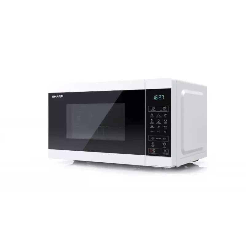 Sharp YC-MG02E-W mikroviļņu krāsns zila, balta, darba virsmas, 20 L, 800 W