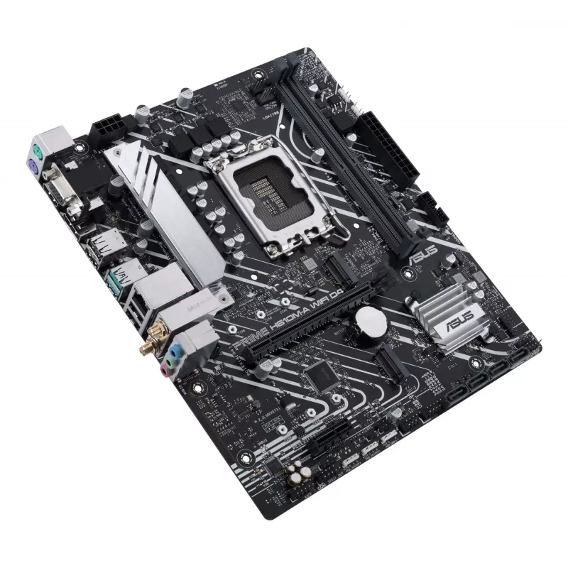 Mātesplate ASUS PRIME H610M-A WIFI D4 — Intel H610, LGA1700, micro ATX, DDR4, 2x DIMM, Wi‑Fi 5, Bluetooth 5.0, 2x M.2, HDMI 2.1, DP 1.4