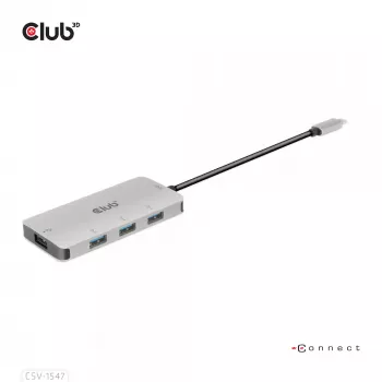 CLUB3D 4 portu USB-A centrmezgls USB-C – 10 Gbps ātra datu pārraide