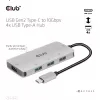 CLUB3D 4 portu USB-A centrmezgls USB-C – 10 Gbps ātra datu pārraide