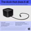 HP Thunderbolt Dock 120W G4, vadu, Thunderbolt 4, melns, Kensington, Ķīna, Taizeme, Taivāna, biznesam