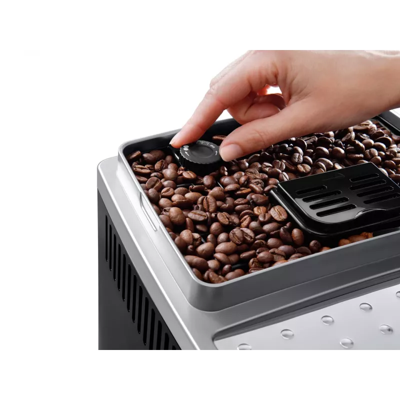 Espresso automāts De’Longhi Magnifica S Smart ECAM 250.23.SB — 1,8 L ūdens tvertne, 250 g pupiņu tvertne, 15 bāri, iebūvēta dzirnaviņa