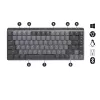 LOGITECH Mx Mechanical Mini Minimālistiska bezvadu apgaismota tastatūra - Grafīts, taustes klusā, QWERTY US/Int'l