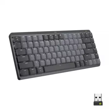 LOGITECH Mx Mechanical Mini Minimālistiska bezvadu apgaismota tastatūra - Grafīts, taustes klusā, QWERTY US/Int'l
