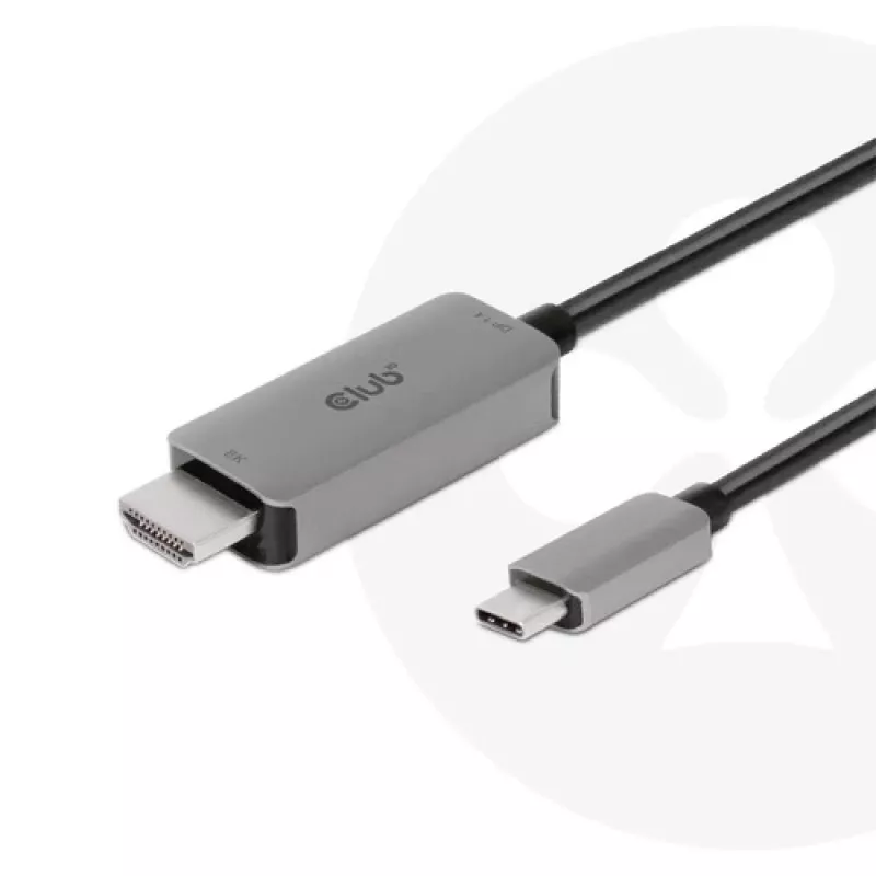 CLUB3D USB Gen2 Type-C uz HDMI 4K120Hz 8K60Hz HDR10 ar DSC1.2 aktīvais kabelis M/M 3m / 9.84ft