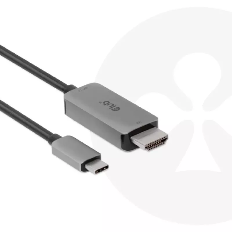 CLUB3D USB Gen2 Type-C uz HDMI 4K120Hz 8K60Hz HDR10 ar DSC1.2 aktīvais kabelis M/M 3m / 9.84ft