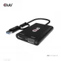 CLUB3D USB Gen1 Type-C/-A uz diviem HDMI (4K/30Hz) / VGA (1080/60Hz)