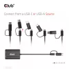 CLUB3D USB Gen1 Type-C/-A uz diviem HDMI (4K/30Hz) / VGA (1080/60Hz)