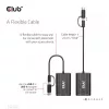 CLUB3D USB Gen1 Type-C/-A uz diviem HDMI (4K/30Hz) / VGA (1080/60Hz)