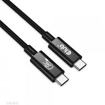 CLUB3D USB4 Gen2x2 Type-C divvirzienu kabelis 4K60Hz, dati 20Gbps, PD 240W(48V/5A) EPR M/M 2m