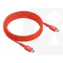 USB-C–USB-C divvirzienu kabelis CLUB3D CAC-1573, USB4 Gen 2x2, 2 m, sarkans, PD līdz 240 W