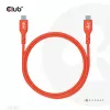 USB-C–USB-C divvirzienu kabelis CLUB3D CAC-1573, USB4 Gen 2x2, 2 m, sarkans, PD līdz 240 W