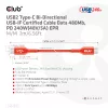 USB-C–USB-C divvirzienu kabelis CLUB3D CAC-1573, USB4 Gen 2x2, 2 m, sarkans, PD līdz 240 W