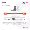 USB-C–USB-C divvirzienu kabelis CLUB3D CAC-1573, USB4 Gen 2x2, 2 m, sarkans, PD līdz 240 W
