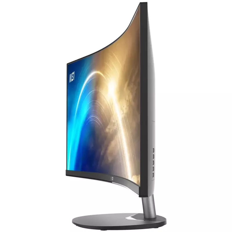 MSI Pro MP341CQ 34 collu izliekts monitors, 1500R, UWQHD (3440 x 1440), 21:9, 100Hz, VA, 4ms, HDMI, VGA, iebūvēti skaļruņi, pretatspīduma, pretmirgošanas, mazāk zilās gaismas, TÜV sertificēts, VESA, Kensington, melns