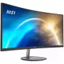 MSI Pro MP341CQ 34 collu izliekts monitors, 1500R, UWQHD (3440 x 1440), 21:9, 100Hz, VA, 4ms, HDMI, VGA, iebūvēti skaļruņi, pretatspīduma, pretmirgošanas, mazāk zilās gaismas, TÜV sertificēts, VESA, Kensington, melns
