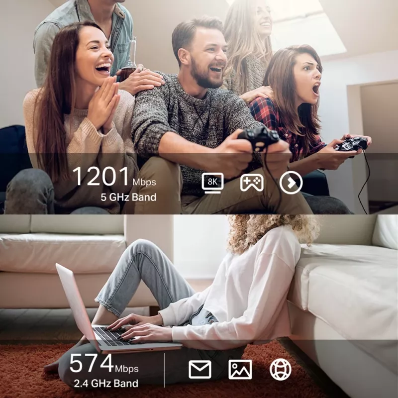 Bezvadu adapteris TP-Link AX1800 divām antenām 2,4GHz 5GHz Wi-Fi 6