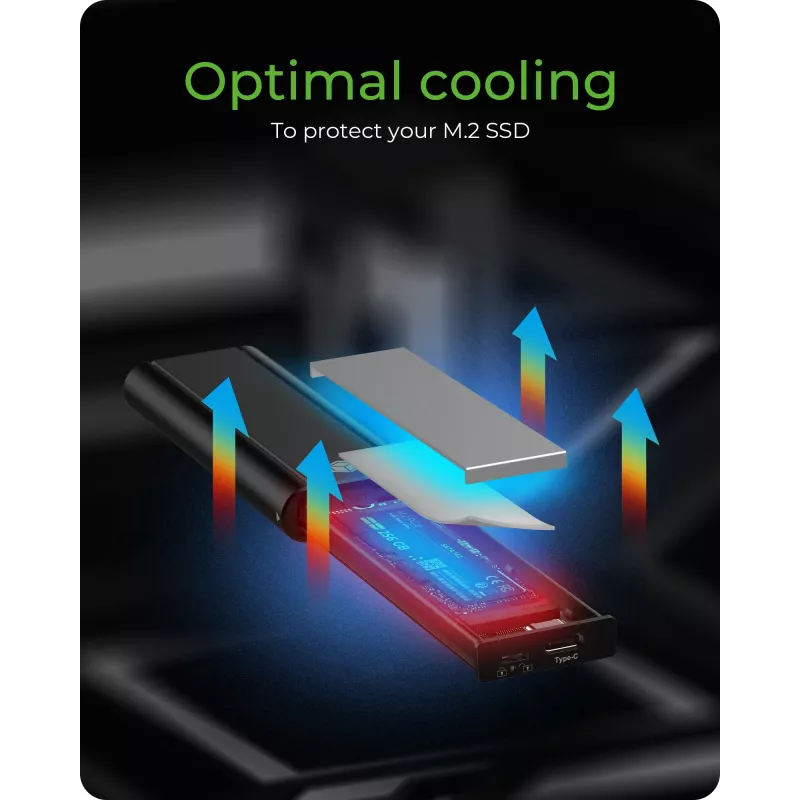 ICY Kaste IB-1807MT-C31 SSD korpuss Melns M.2