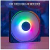 Aerocool Evo Mini RGB Micro ATX Mini Tower korpuss, melns, ar logu