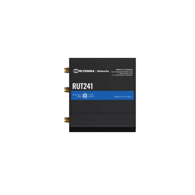 TELTONIKA RUT241 Rūpnieciskais 4G/LTE maršrutētājs Wi-Fi 802.11b/g/n 2xRJ45 10/100
