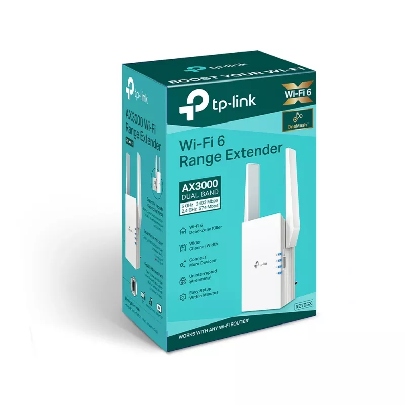 TP-Link RE705X tīkla paplašinātājs Tīkla raidītājs un uztvērējs Balts