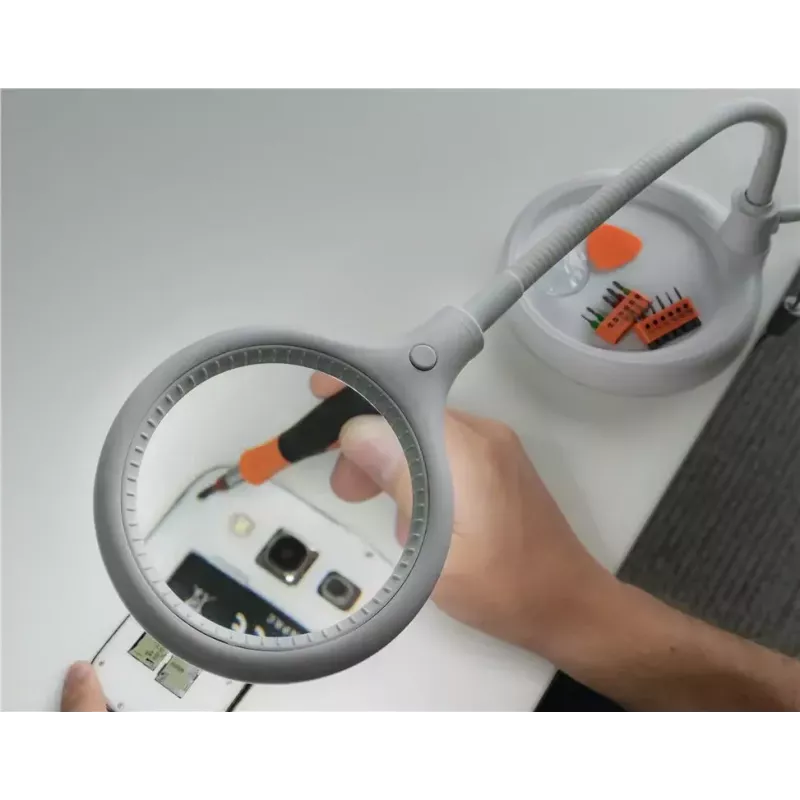 Goobay LED palielināšanas lampa ar pamatni un skavu 6 W, palielinājums 1.75x