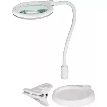 Goobay LED palielināšanas lampa ar pamatni un skavu 6 W, palielinājums 1.75x