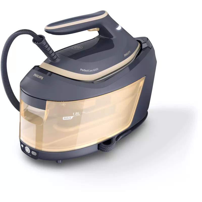 Tvaika gludināšanas stacija Philips PSG6066/20 — 2400 W, 600 g/min pastiprinājums, 1,8 L tvertne, SteamGlide Advanced zole
