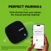 DYMO LetraTag 200B Bluetooth etiķešu printeris | Kompakts etiķešu printeris | Savienojas, izmantojot Bluetooth bezvadu tehnoloģiju, ar iOS un Android | Komplektā 1 balta papīra etiķešu lente | Melns